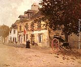 A Village Street In France by Fritz Thaulow